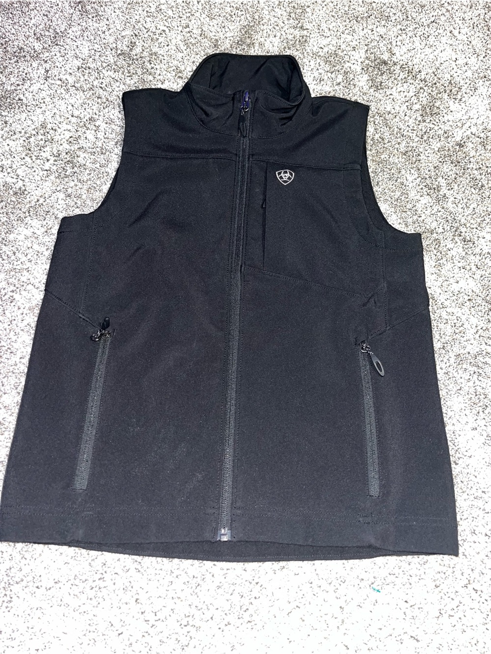 ARIAT Softshell Vest Black Boys Size 10/12 Euc